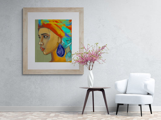 Femme au turban, Illustration numérique  